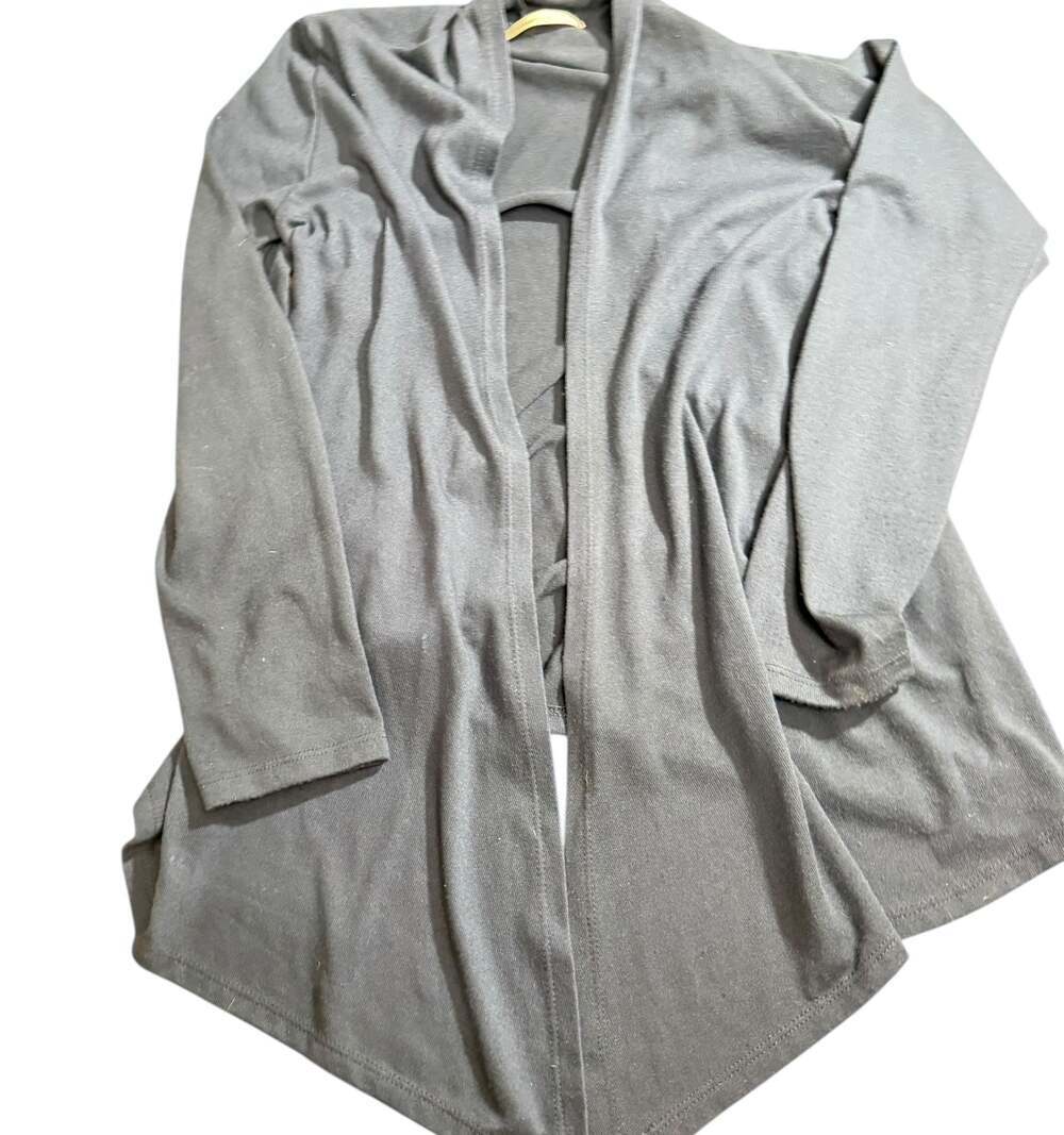 4-7 Hawthorn Black Open Front Cardigan - Size Small/Medium